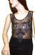 Main image of Sleeveless Net Top with Tri-Floral Beadwork